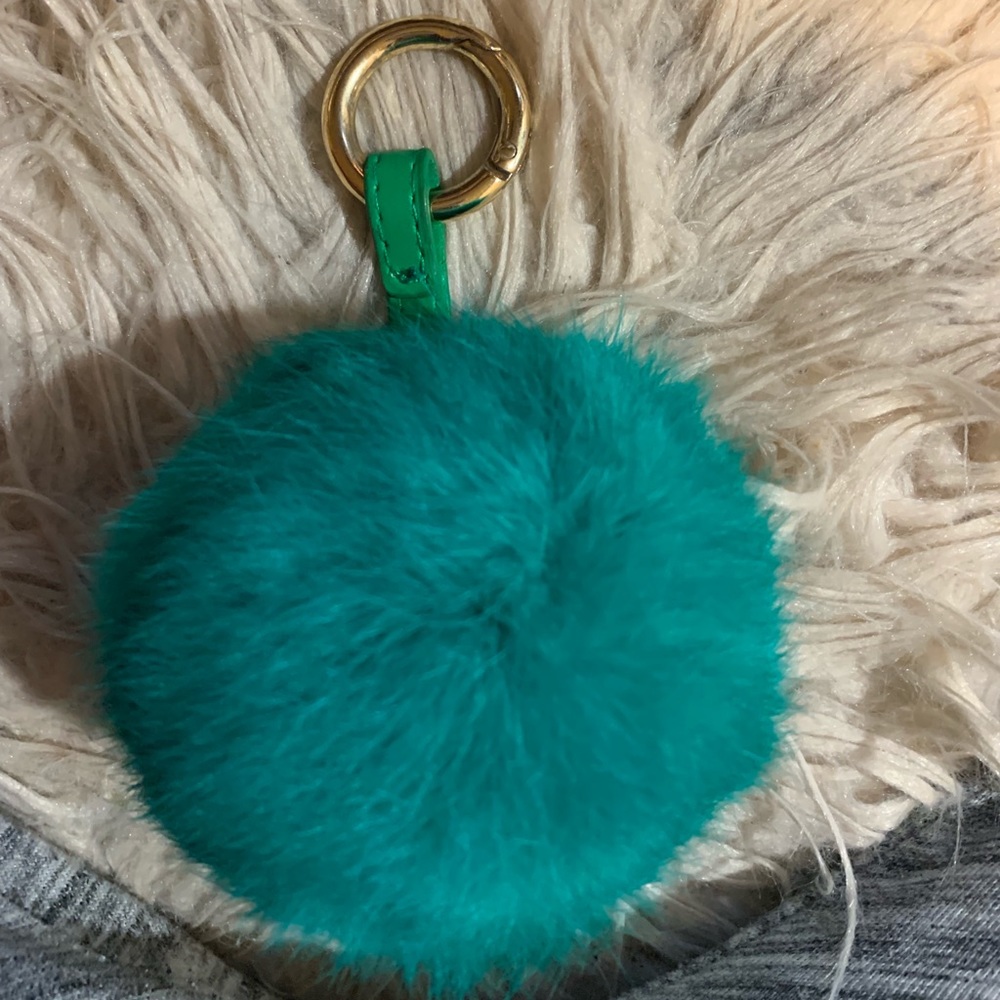 Puff ball key chain